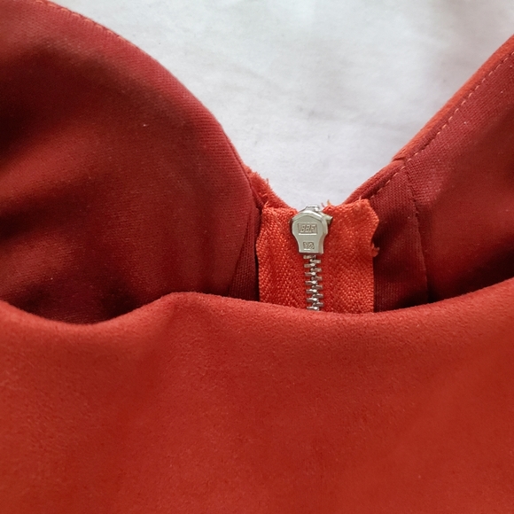 ANGEL BIBA Rusty orange faux suede bodycon - Picture 9 of 12